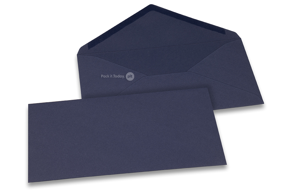 Farbige Umschläge  für Glückwunschkarten  - Dunkelblau, 110 x 220 mm