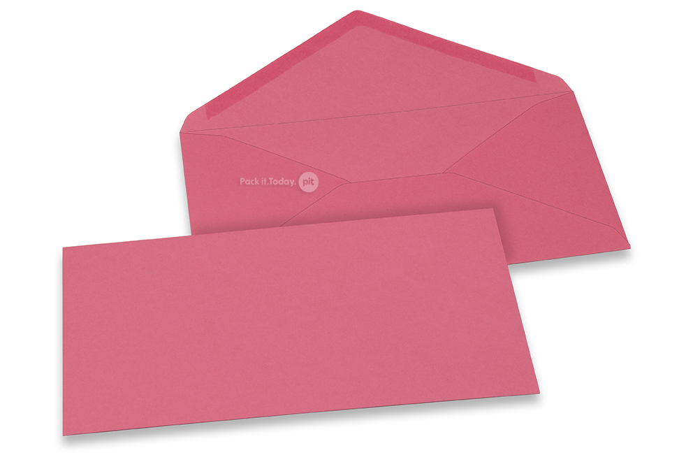 Farbige Umschläge  für Glückwunschkarten - Rosa, 110 x 220 mm