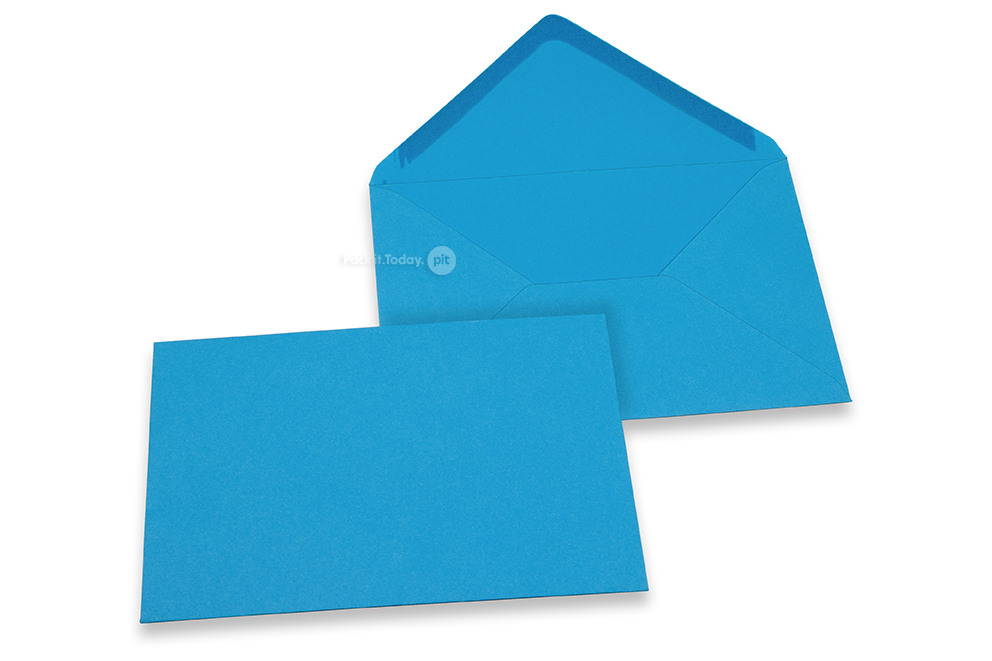  Farbige Umschläge  für Glückwunschkarten - Meerblau, 114 x 162 mm