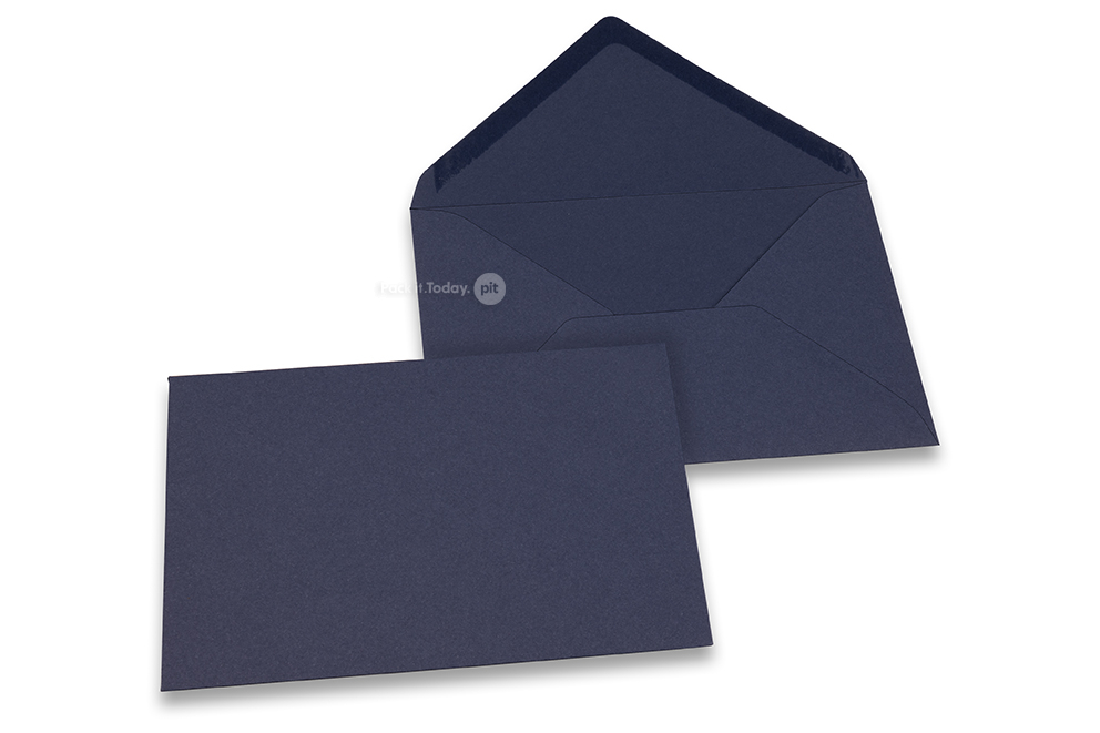 Farbige Umschläge  für Glückwunschkarten  - Dunkelblau, 114 x 162 mm