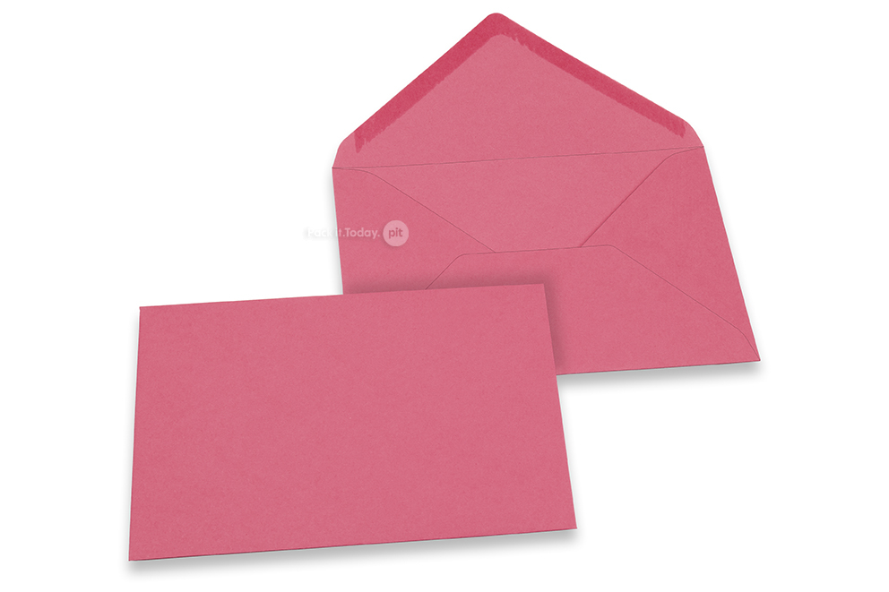 Farbige Umschläge  für Glückwunschkarten - Rosa, 114 x 162 mm