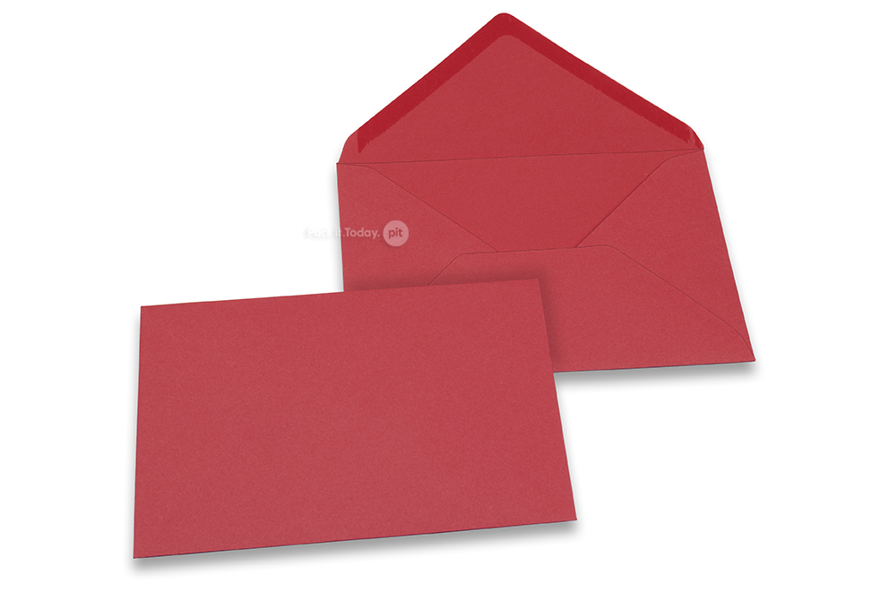   Farbige Umschläge  für Glückwunschkarten- Rot, 114 x 162 mm