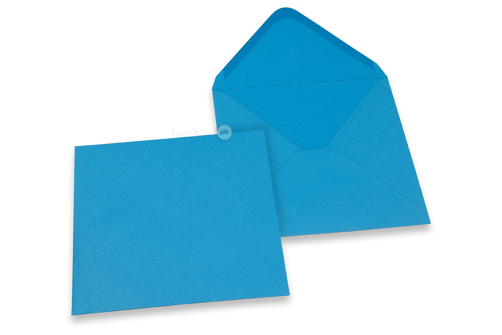  Farbige Umschläge  für Glückwunschkarten - Meerblau, 155 x 155 mm