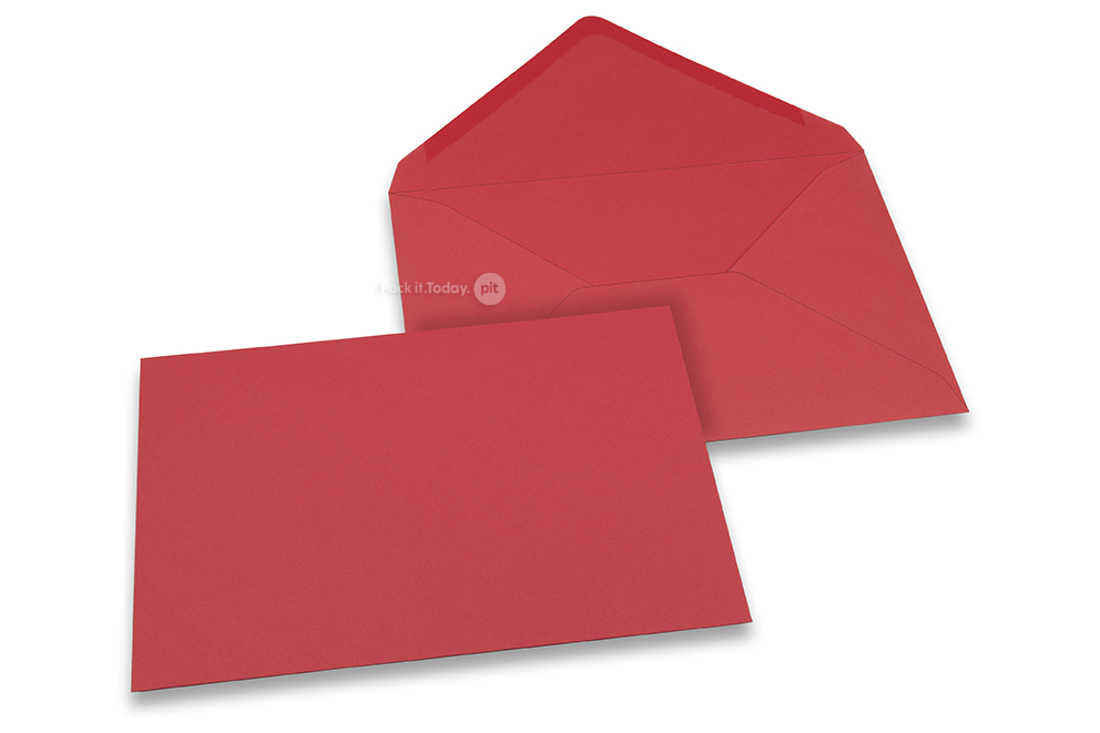   Farbige Umschläge  für Glückwunschkarten - Rot, 162 x 229 mm