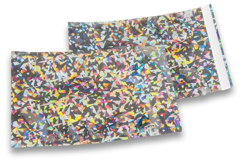 Silberne Holografische Metallic Folienumschläge -  114 x 162 mm