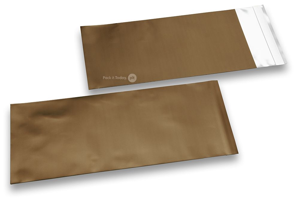 Goldene Folienumschläge matt metallic farbig - 110 x 220 mm