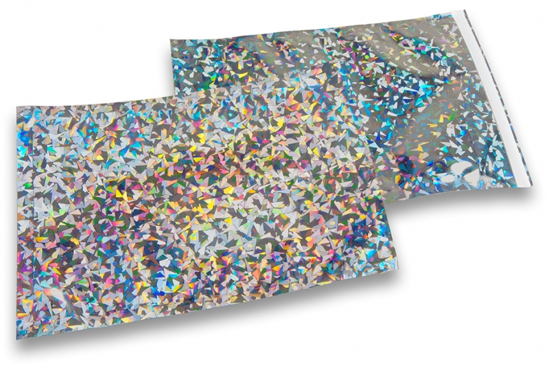 Silberne Holografische Metallic Folienumschläge - 162 x 229 mm