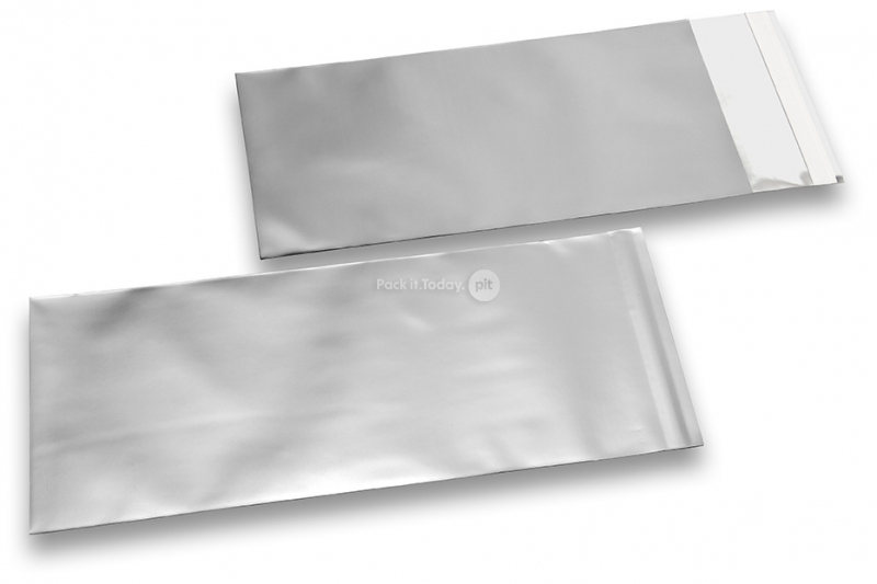 Silberne Folienumschläge matt metallic farbig - 110 x 220 mm