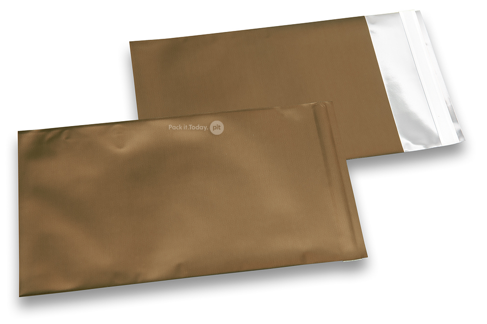 Goldene  Folienumschläge matt metallic farbig - 114 x 162 mm