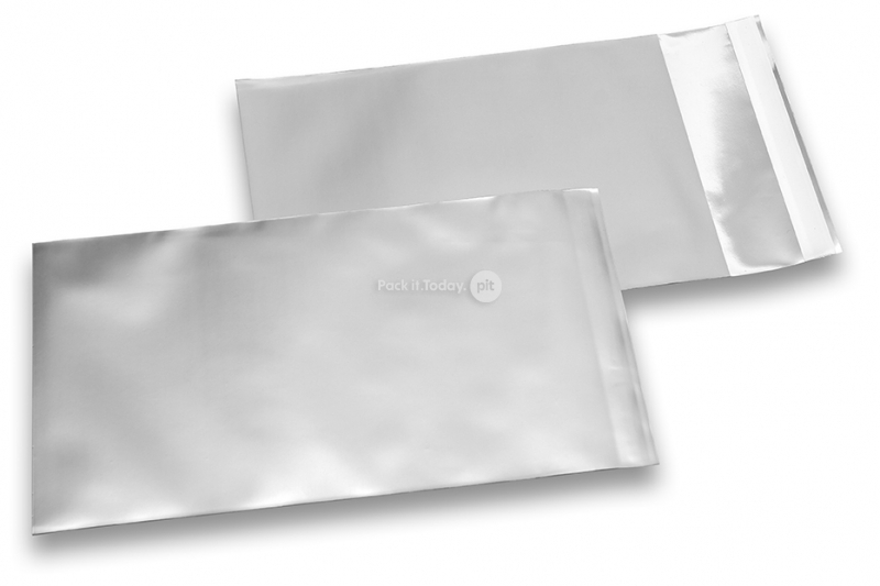 Silberne Folienumschläge matt metallic farbig - 114 x 162 mm