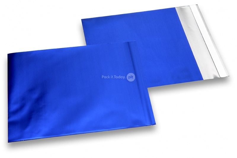 Dunkelblaue Folienumschläge matt metallic farbig - 165 x 165 mm