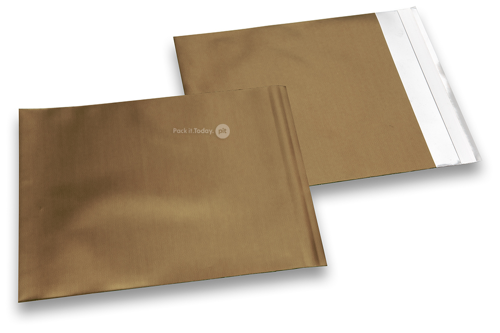 Goldene Folienumschläge matt metallic farbig - 165 x 165 mm