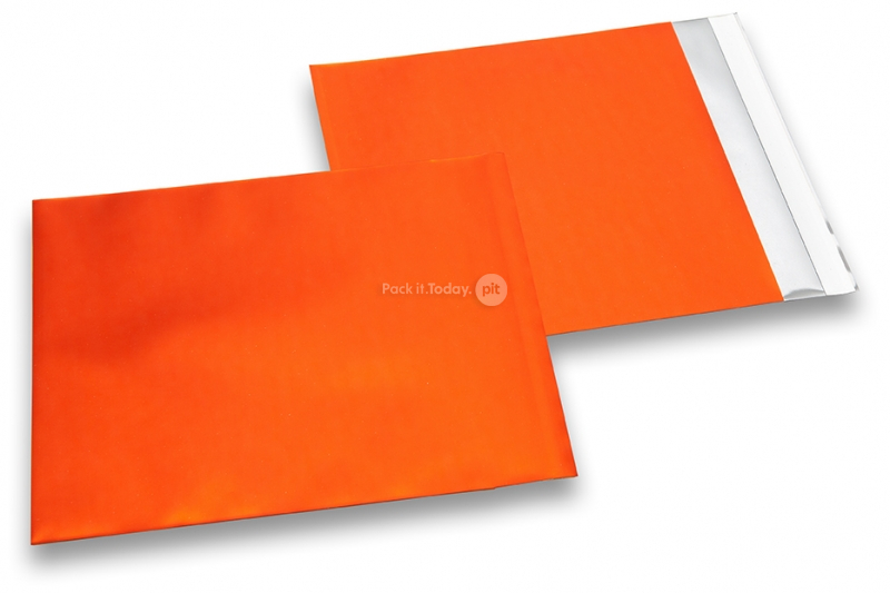 Orange Folienumschläge matt metallic farbig - 165 x 165 mm