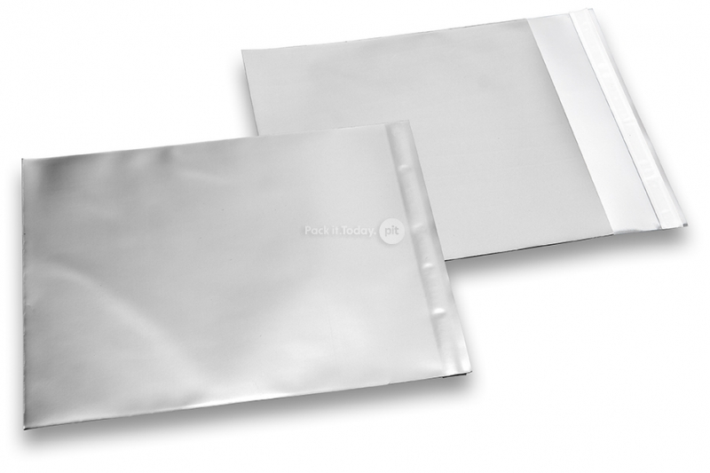 Silberne  Folienumschläge matt metallic farbig - 165 x 165 mm