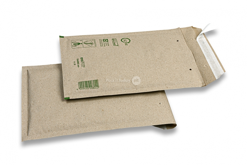 Braune Graspapier Luftpolstertaschen - 175 x 260 mm