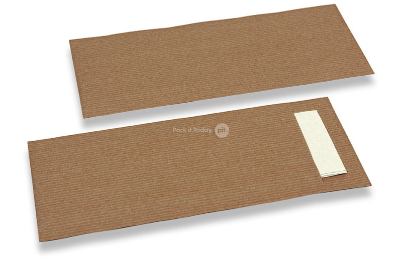 Bestecktasche Braun ohne Besteckschnitt + Weiß Papierserviette