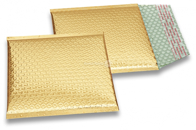 Luftpolstertaschen metallic umweltfreundlich - Gold 165 x 165 mm