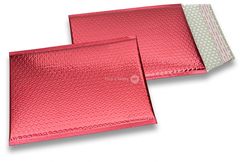 Luftpolstertaschen metallic umweltfreundlich - Rot 180 x 250 mm