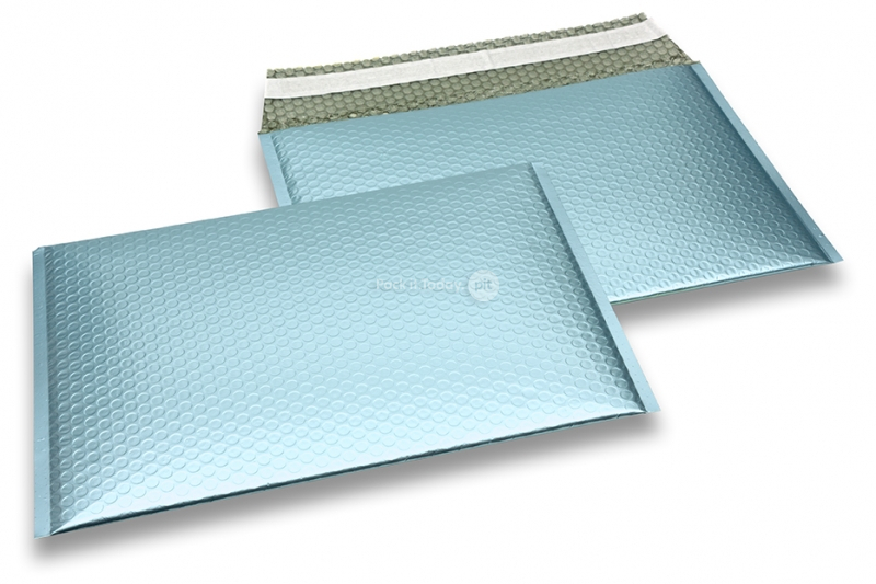 Luftpolstertaschen matt metallic umweltfreundlich - Eisblau 235 x 325 mm