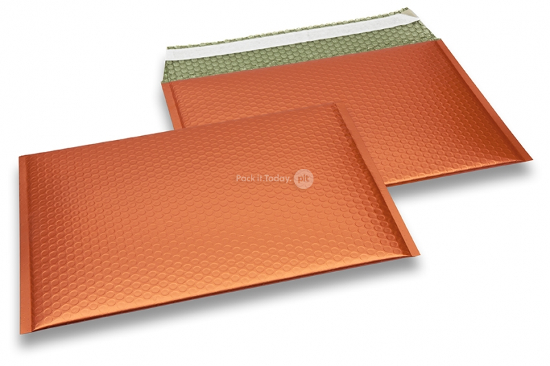 Luftpolstertaschen matt metallic umweltfreundlich - Orange 235 x 325 mm