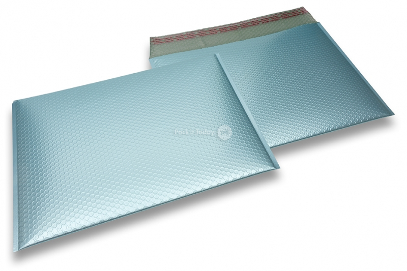 Luftpolstertaschen matt metallic umweltfreundlich - Eisblau 320 x 425 mm