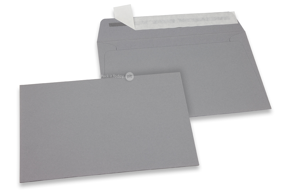 Farbige Briefumschläge Papier - Grau, 114 x 162 mm