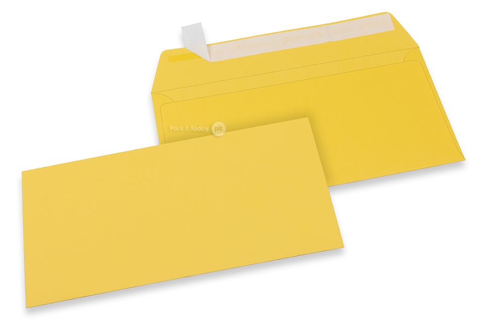 Farbige Briefumschläge Papier - Sonnenblumengelb, 110 x 220 mm