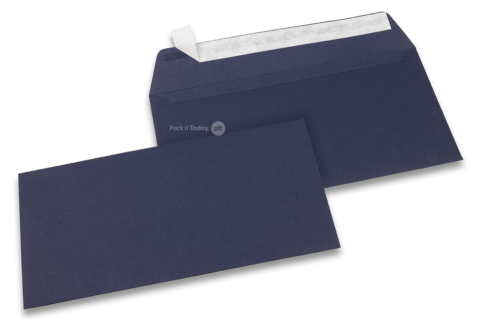 Farbige Briefumschläge Papier - Dunkelblau, 110 x 220 mm