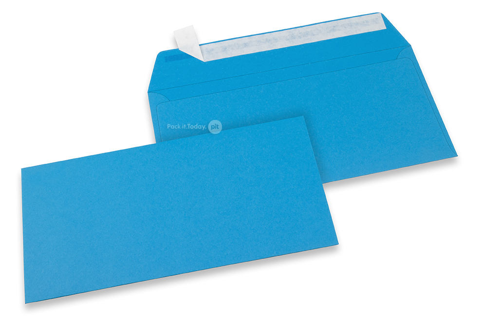 Farbige Briefumschläge Papier - Meerblau, 110 x 220 mm