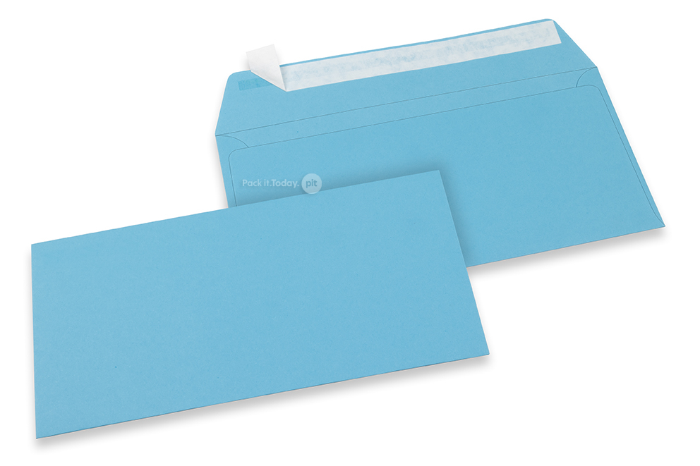 Farbige Briefumschläge Papier - Himmelblau, 110 x 220 mm