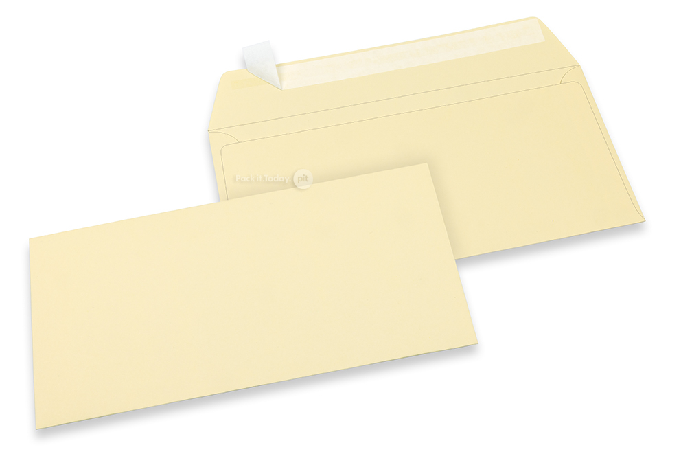 Farbige Briefumschläge Papier - Elfenbein, 110 x 220 mm