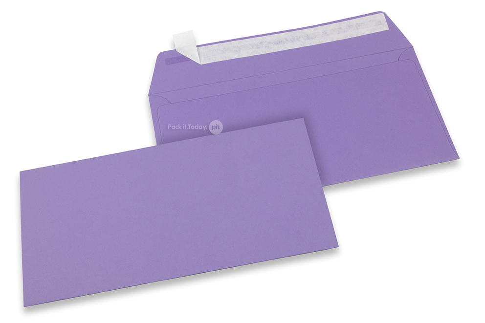 Farbige Briefumschläge Papier - Violett, 110 x 220 mm