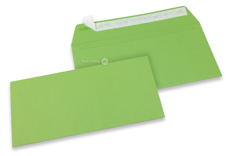 Farbige Briefumschläge Papier -  Apfelgrün, 110 x 220 mm