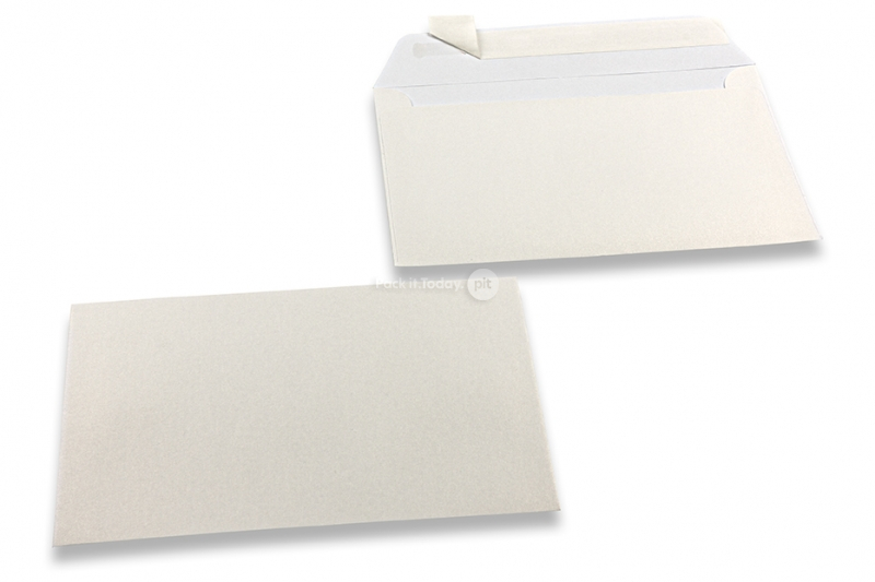 Weiss Briefumschläge mit Perlmutteffekt - 114 x 162 mm
