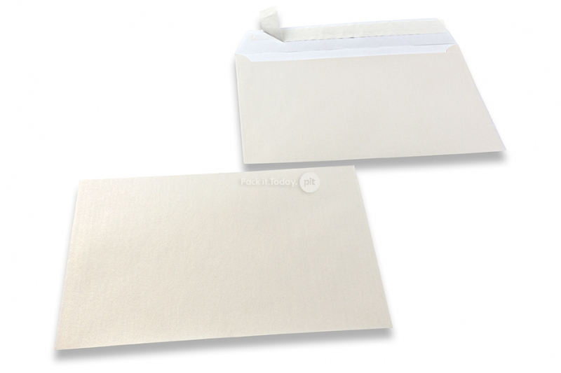 Weiss Briefumschläge mit Perlmutteffekt - 162 x 229 mm