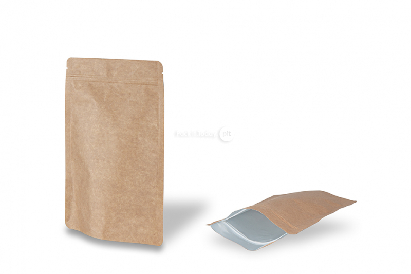 Standbodenbeutel Braun-Kraft - 160 x 270 x 80 mm, 750 ml
