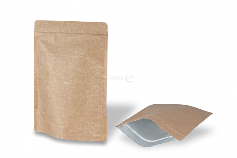 Standbodenbeutel Braun-Kraft - 200 x 300 x 100 mm, 1800 ml