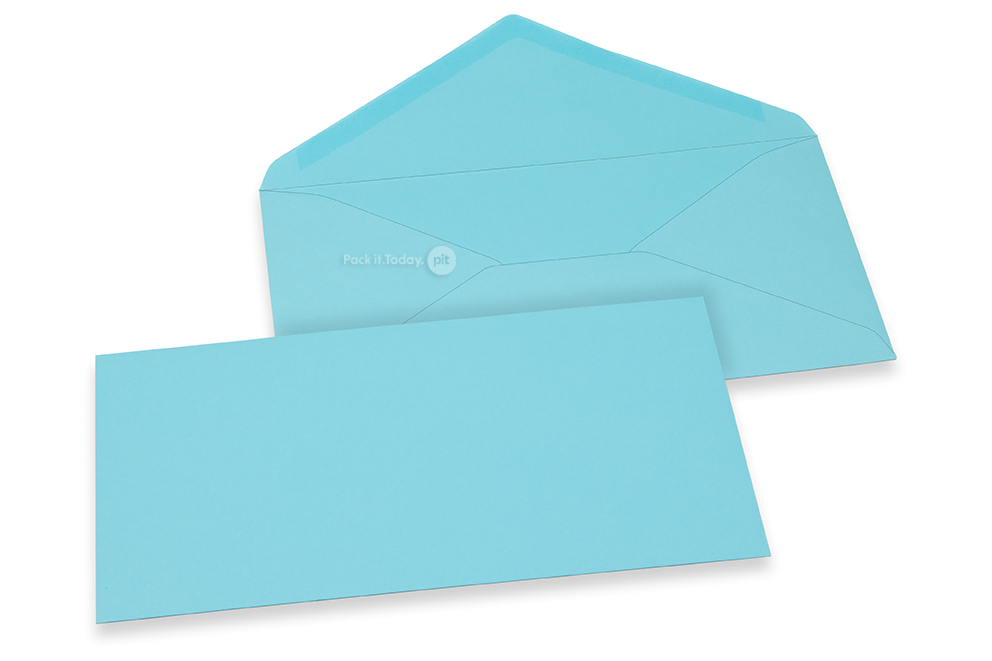 Farbige Umschläge für Glückwunschkarten - Himmelblau, 110 x 220 mm