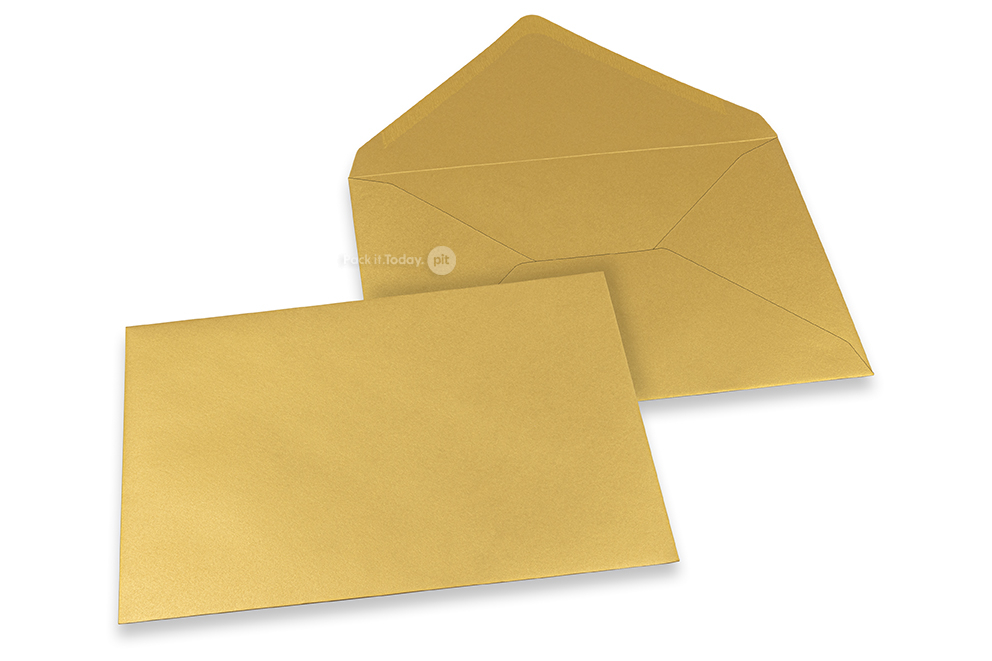 Farbige Umschläge für Glückwunschkarten - Gold metallic, 162 x 229 mm