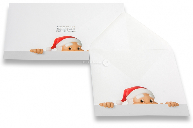 Grußkartenumschläge mit Weihnachtsmotiv - Weiß + Lugen