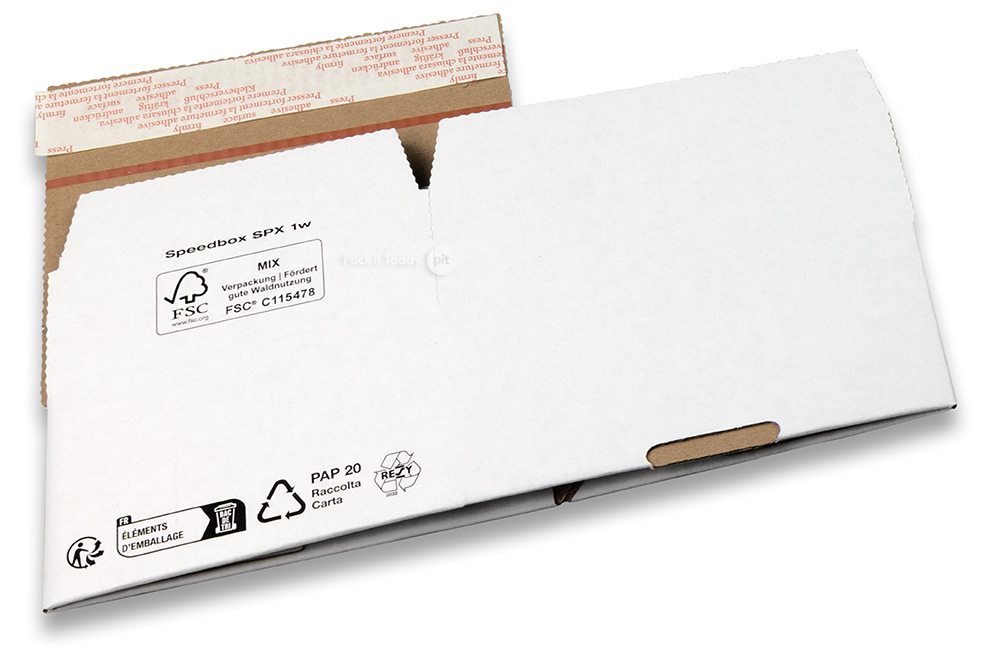 Blitzbodenkarton SpeedBox - weiss, 160 x 130 x 70 mm - SPX1