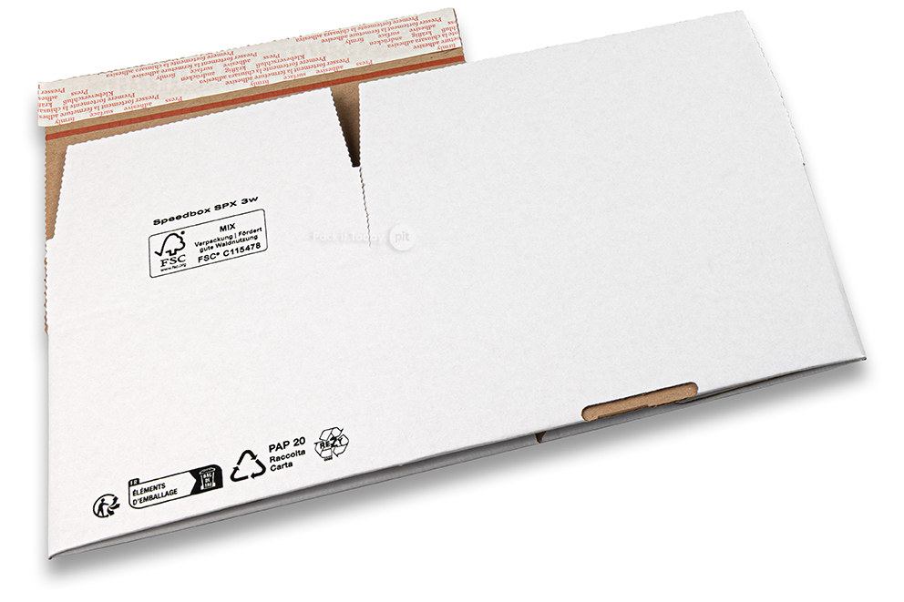 Blitzbodenkarton SpeedBox - weiss, 213 x 153 x 109 mm - SPX3