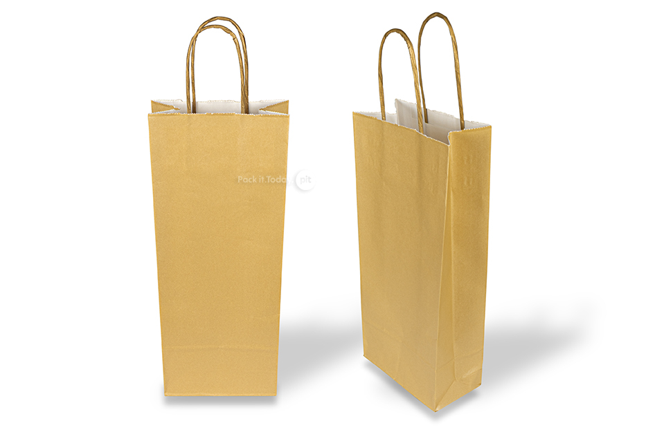 Papier Weintaschen - Gold