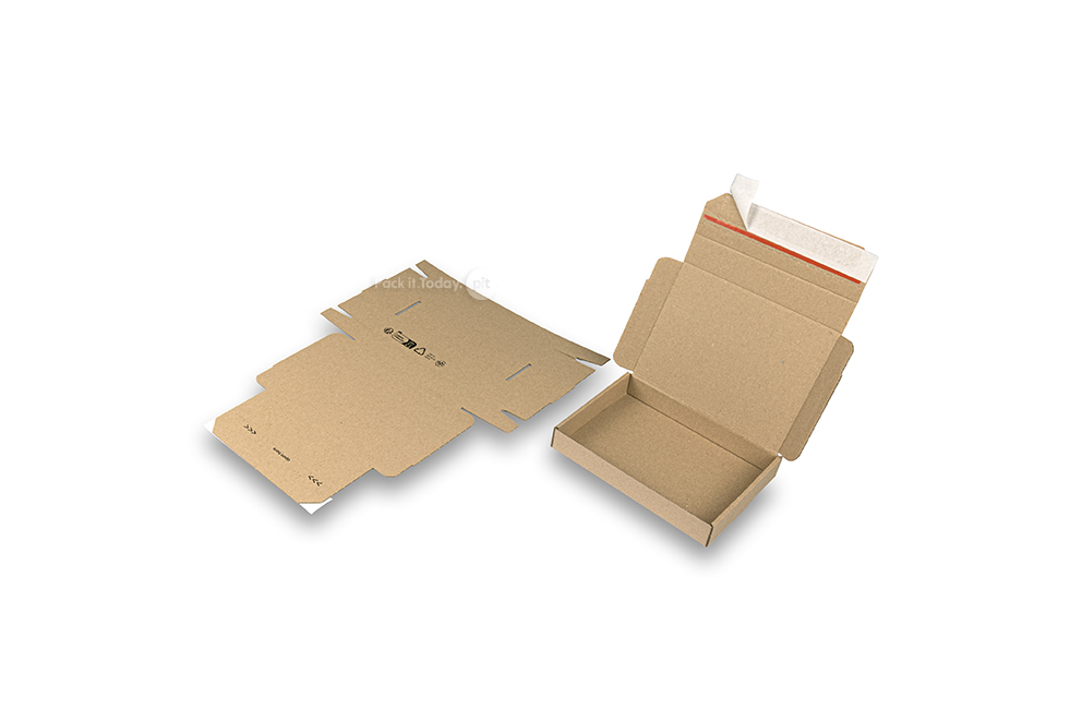 Maxibriefkartons mit Selbstklebestreifen - 160 x 120 x 25 mm (A6), Braun