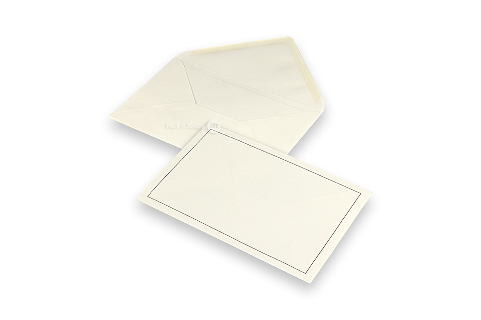 Briefumschläge für Trauerkarten - Creme + einige Rand, 120 x 185 mm