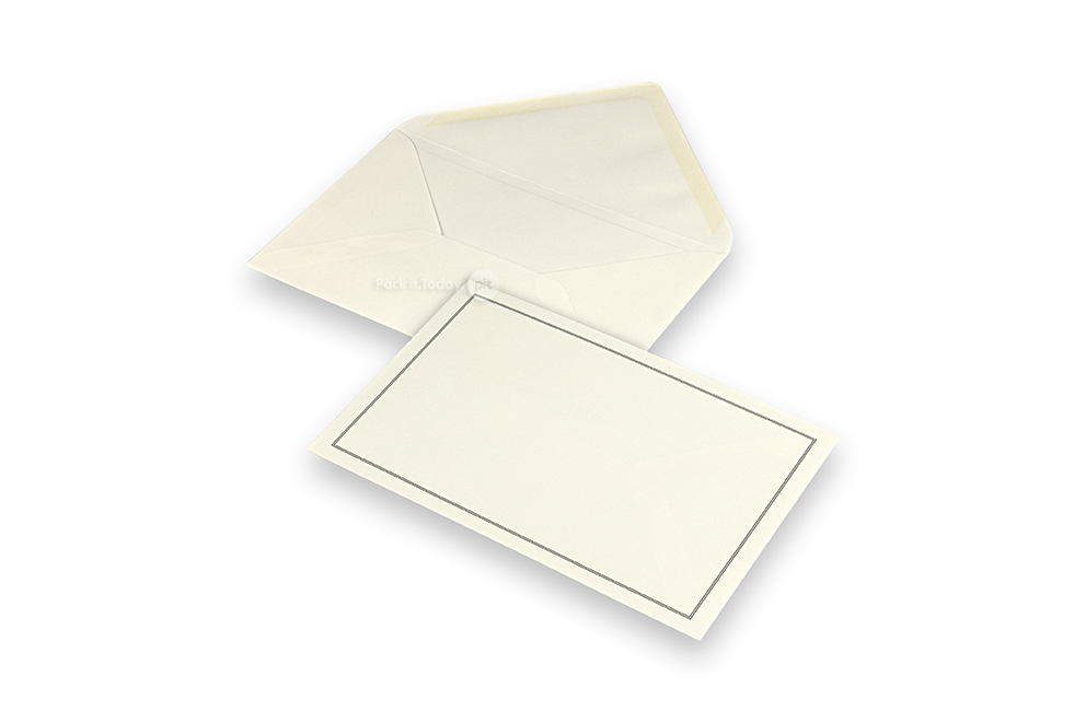Briefumschläge für Trauerkarten - Creme + Doppelkante, 120 x 185 mm