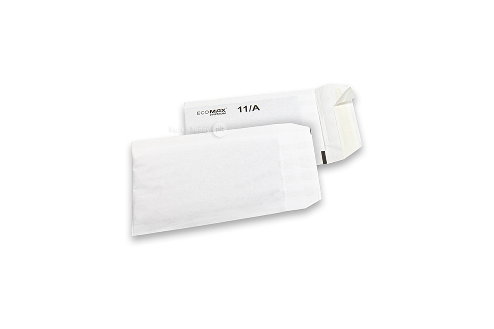 Luftpolstertaschen aus Papier – Ecomax - 100 x 165 mm, 11/A, Weiß