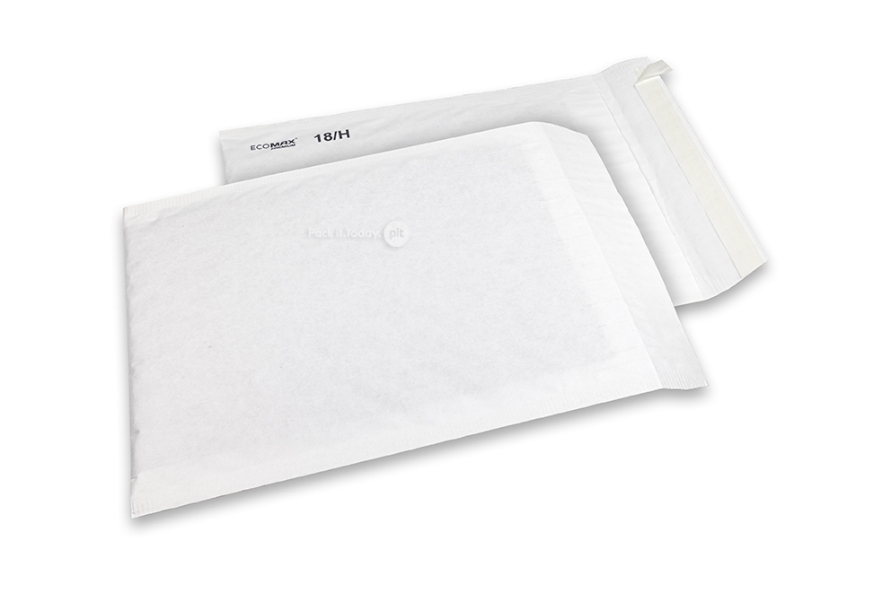 Luftpolstertaschen aus Papier – Ecomax - 270 x 360 mm, 18/H, Weiß