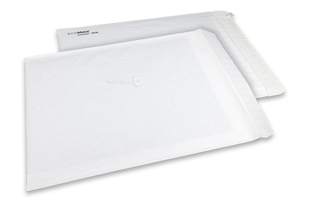 Luftpolstertaschen aus Papier – Ecomax - 350 x 470 mm, 20/K, Weiß