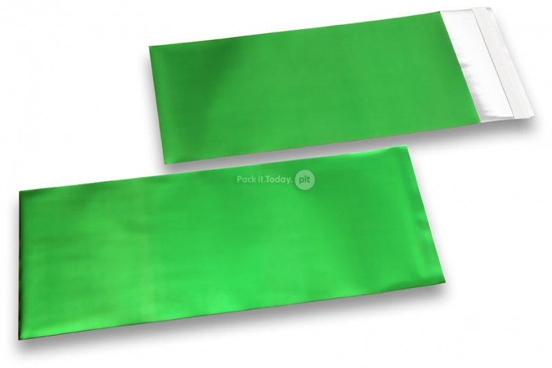 Grüne Folienumschläge matt metallic farbig - 110 x 220 mm